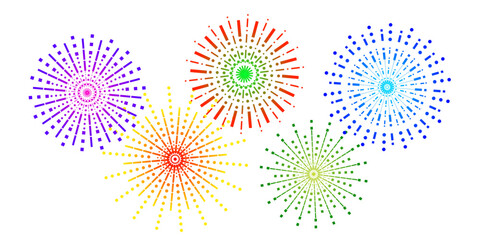 Fototapeta na wymiar fireworks illustration. simple & modern for new year celebration vector elements
