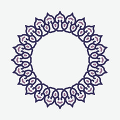 Islamic design circle background with morocco ornament pattern