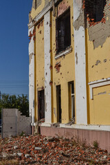 the walls are broken by shells