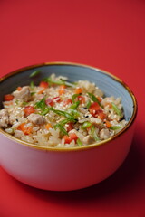 ramen with shrimp and egg, asian food, soup