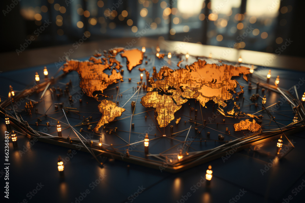 Poster a map of the world with arrows pointing to different philosophical traditions, emphasizing global di