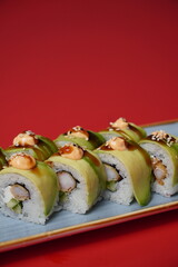 sushi, rolls, Japanese food, fish, rice