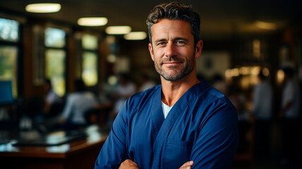 portrait of handsome young man relaxing in cafe