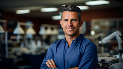 Fototapeta premium portrait of handsome young man relaxing in cafe