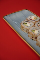 sushi, rolls, Japanese food, fish, rice