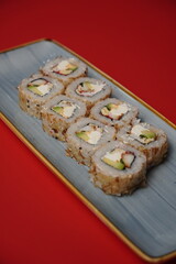 sushi, rolls, Japanese food, fish, rice