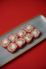 sushi, rolls, Japanese food, fish, rice