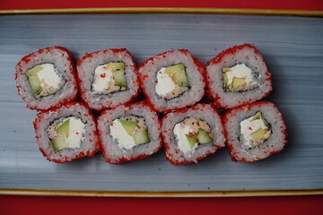 sushi, rolls, Japanese food, fish, rice