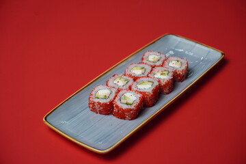 sushi, rolls, Japanese food, fish, rice