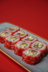 sushi, rolls, Japanese food, fish, rice