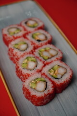 sushi, rolls, Japanese food, fish, rice