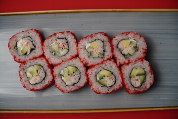 sushi, rolls, Japanese food, fish, rice