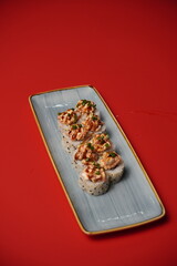 sushi, rolls, Japanese food, fish, rice