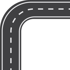 Naklejka premium Road Vector Illustration. Highway Design.