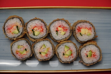 sushi, rolls, Japanese food, fish, rice