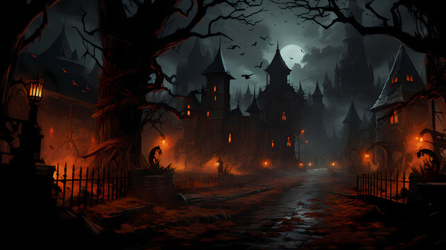 Creepy Halloween town