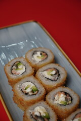 sushi, rolls, Japanese food, fish, rice