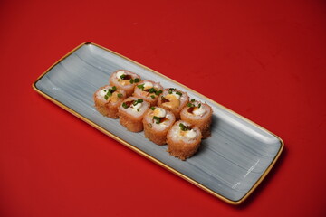 sushi, rolls, Japanese food, fish, rice