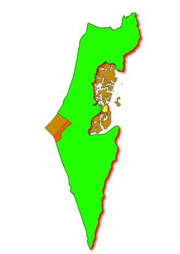 Israel map Borders, capital Jerusalem White background