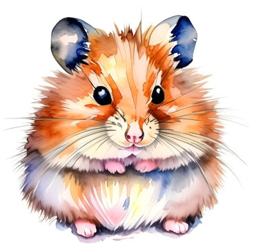Namalowany chomik ilustracja
