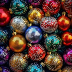 Fototapeta na wymiar christmas balls background