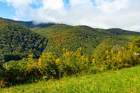 Mountains with clouds