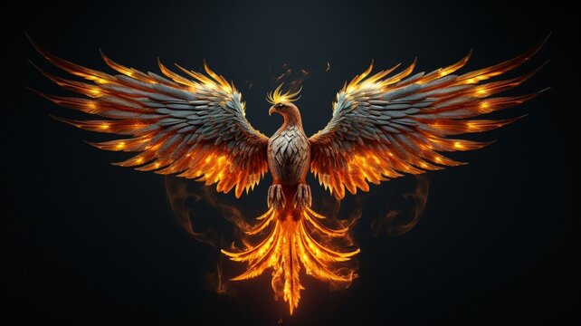 Phoenix bird high resolution amazing photo Ai generated art