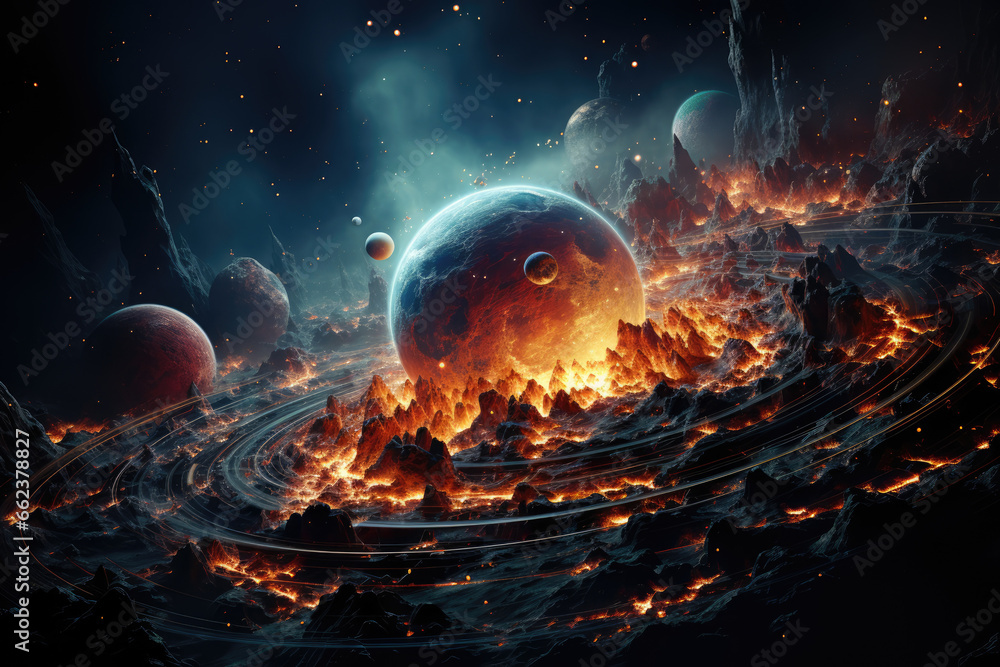 Poster a depiction of a universe where matter exists in forms beyond our comprehension, pushing the boundar