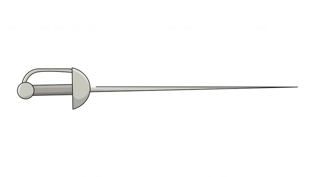Animation forms a fencing sword icon