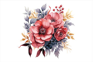 Watercolor floral design, new creative floral