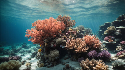 Naklejka na ściany i meble Magnificent Coral Reef Underwater