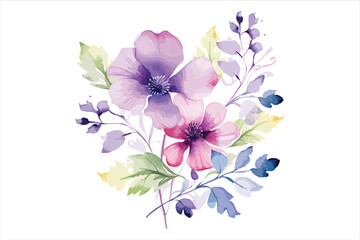 Watercolor floral design, new creative floral