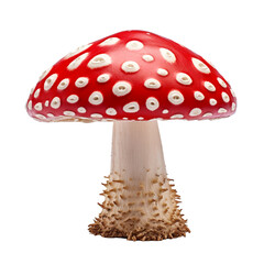 Fly Agaric isolated on white background, no background, png