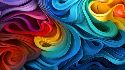 Illustration of a vibrant abstract background with swirling lines and vibrant colors