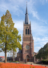 Fototapeta na wymiar Sint-Nicolaaskerk in St. Nicolaasga