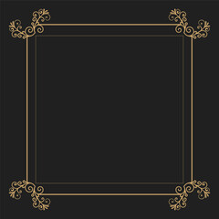 Art deco frame, Art frame set. Luxury Geometric Frame, simple isolated golden luxury frame vector | Luxury frame, luxury line., luxury background with frame
