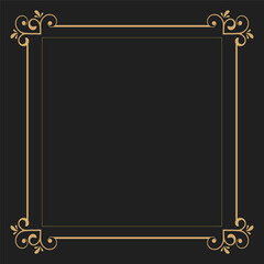 Art deco frame, Art frame set. Luxury Geometric Frame, simple isolated golden luxury frame vector | Luxury frame, luxury line., luxury background with frame