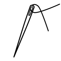 sewing needle icon. sew icon. 