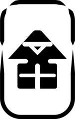 The house logo is white with a minimalist design