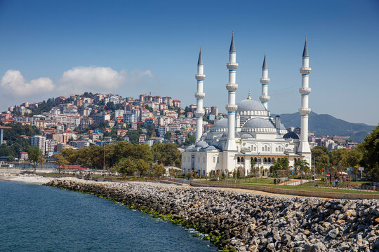 Turkey, black sea coast, aerial view zonguldak province.