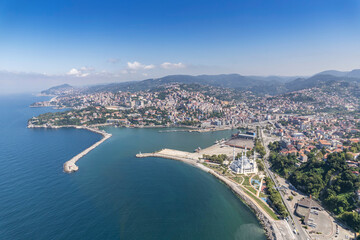 Turkey, black sea coast, aerial view zonguldak province.