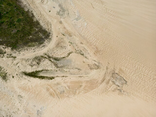 Close up of the sand dunes at the landscape protection area 