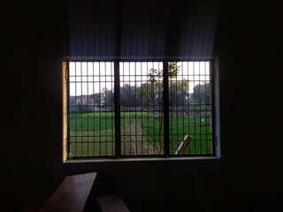 village school window in the morning || window in the morning