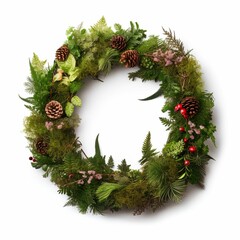 Fototapeta na wymiar christmas wreath isolated on white