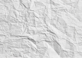  White crumpled paper texture background