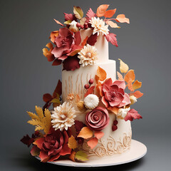 Cake with a floral design