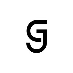 gj modern logo design 
