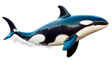 Fototapeta premium Killer whale isolated on a white background.