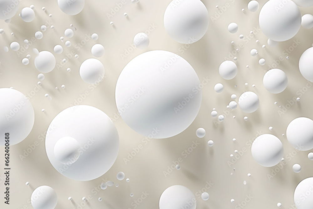 Aufkleber shiny balls in different sizes on white background. abstract glossy bubbles. composition with chaoti
