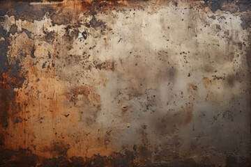 Dark worn rusty metal texture background. Generative AI